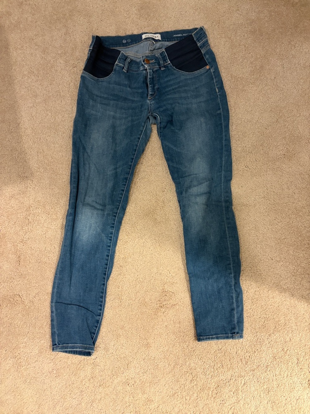DL1961 Angel Skinny Maternity Jeans in Medium Blue